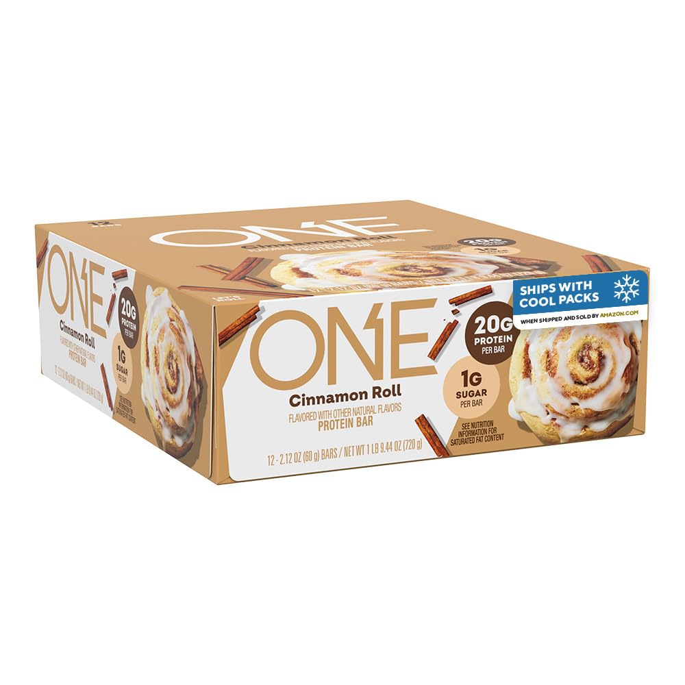 Amazon.com : ONE Protein Bars, Cinnamon Roll, Gluten Free with 20g
